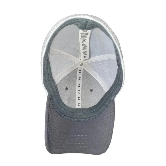 Under Armour Men's UA Golf Hat Mesh Dark Gray, White, M/L Puff Embroidered Logo - Picture 11 of 12